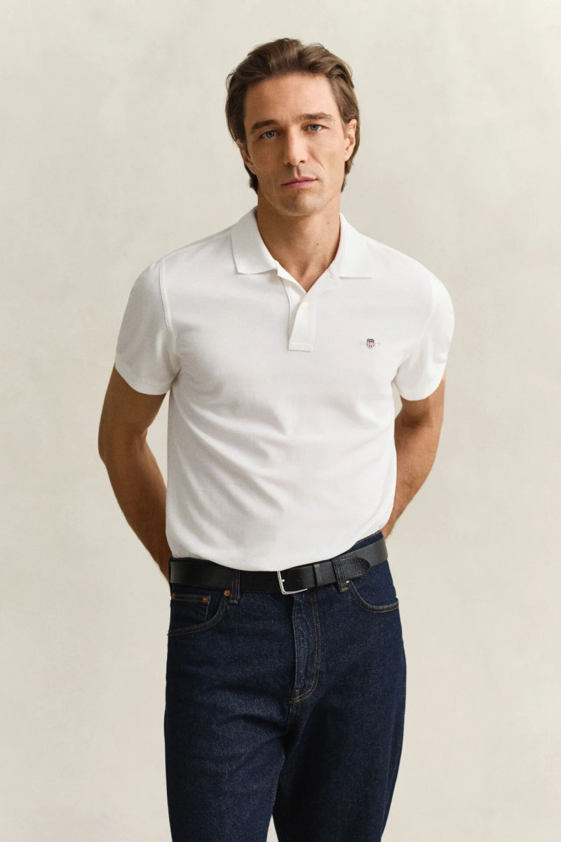 E-shop POLOKOŠILE GANT REG SHIELD SS PIQUE POLO WHITE