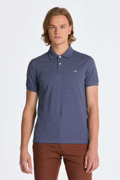 PÓLÓ GANT SLIM SHIELD SS PIQUE POLO - Kép 1