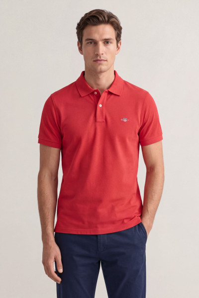 PÓLÓ GANT SLIM SHIELD SS PIQUE POLO - Kép 1