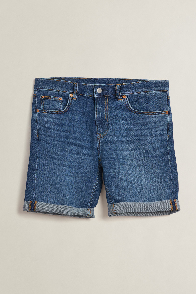 ŠORTKY GANT REG JEANS SHORTS MID BLUE BROKEN IN