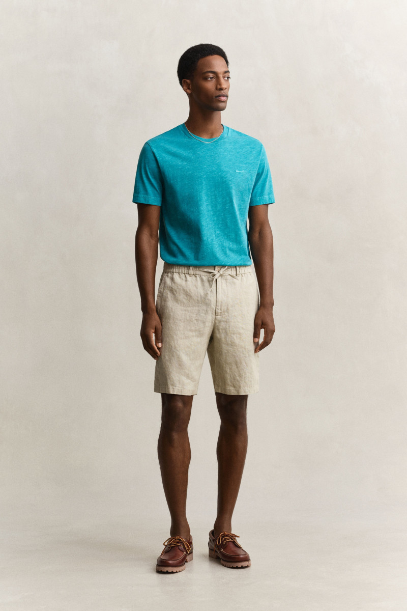 E-shop ŠORTKY GANT REG LINEN DS SHORTS OAT BEIGE