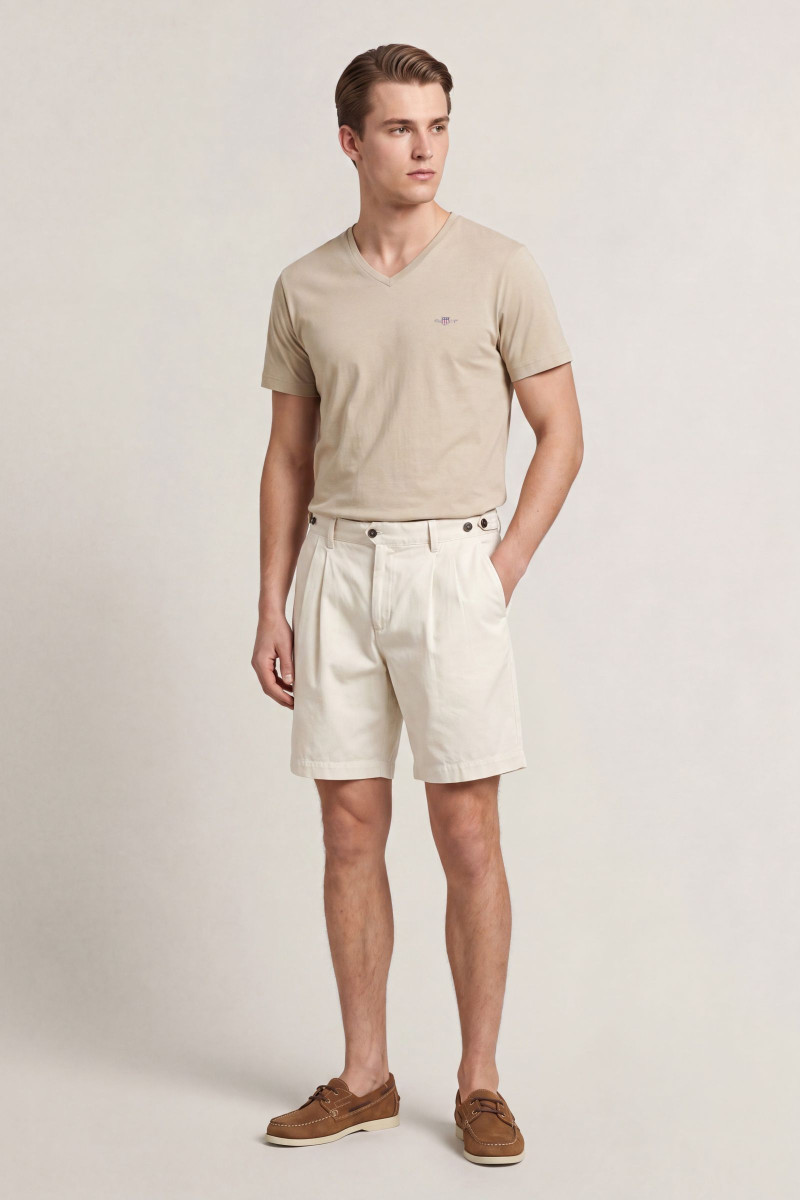 ŠORTKY GANT REL LIGHT CANVAS CHINO SHORTS SAND