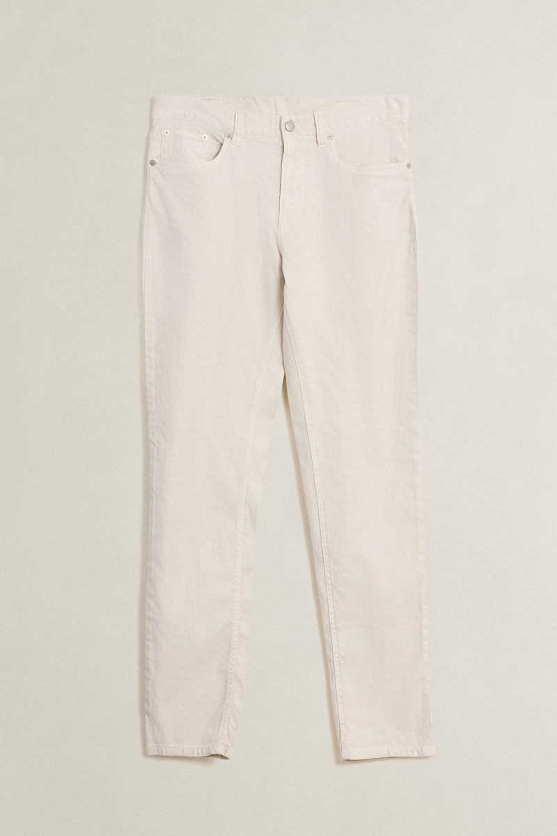 E-shop DŽÍNY GANT SLIM COTTON / LINEN JEANS SAND