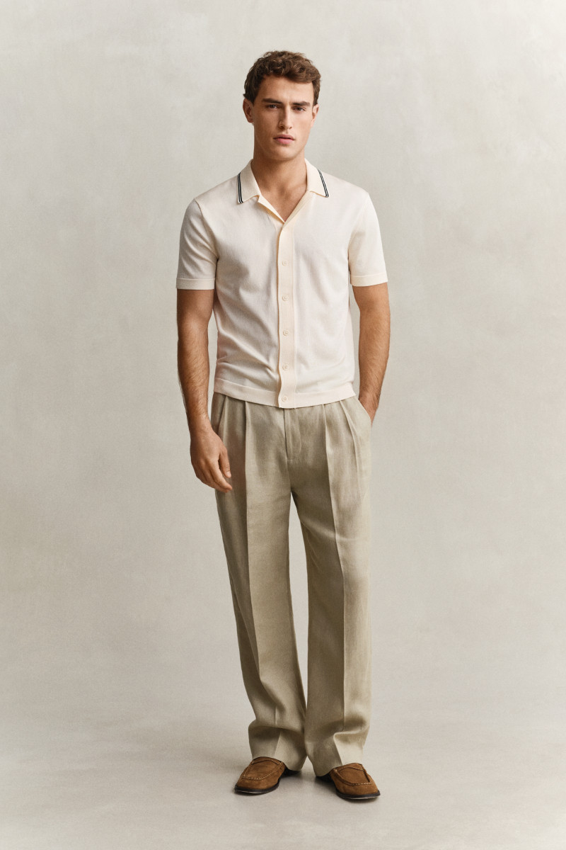 E-shop KALHOTY GANT LINEN SUIT PANTS FADED BEIGE