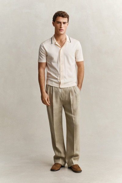 NOHAVICE GANT LINEN SUIT PANTS - Fotografia č. 1