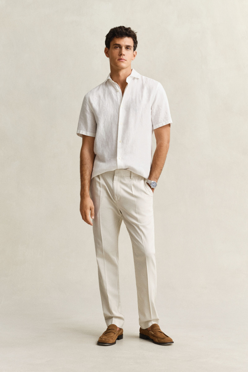 E-shop KALHOTY GANT SLIM SMART COT/LYOCELL PANTS SAND