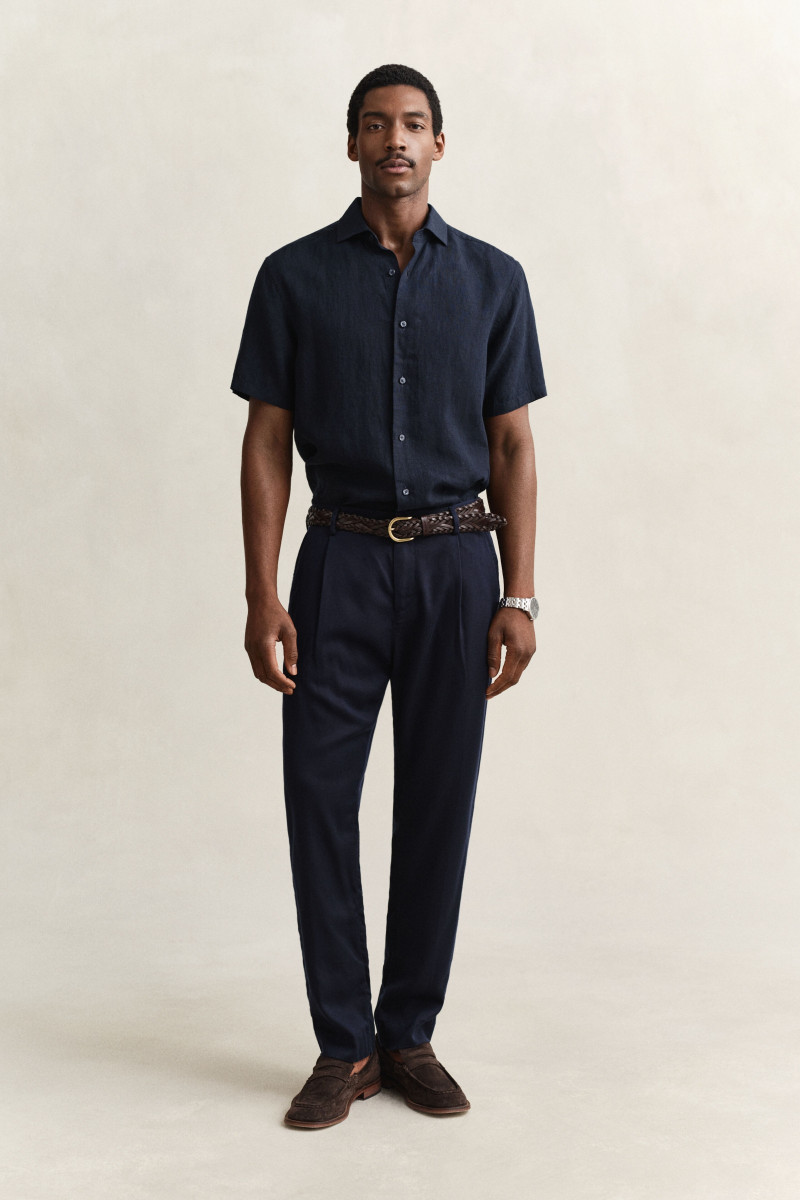 E-shop KALHOTY GANT REG LYOCELL PANTS EVENING BLUE