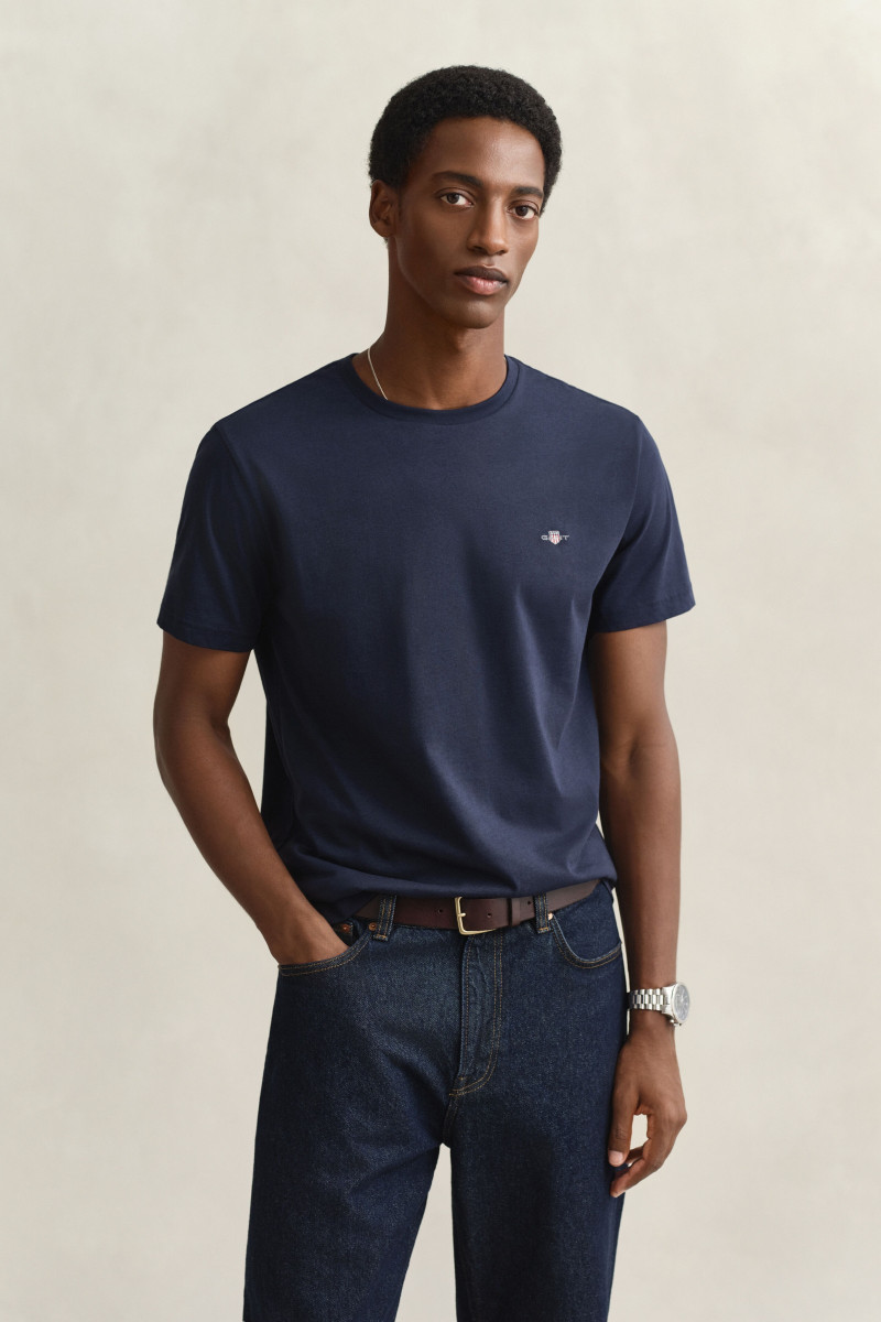 TRIČKO GANT REG SHIELD SS T-SHIRT EVENING BLUE