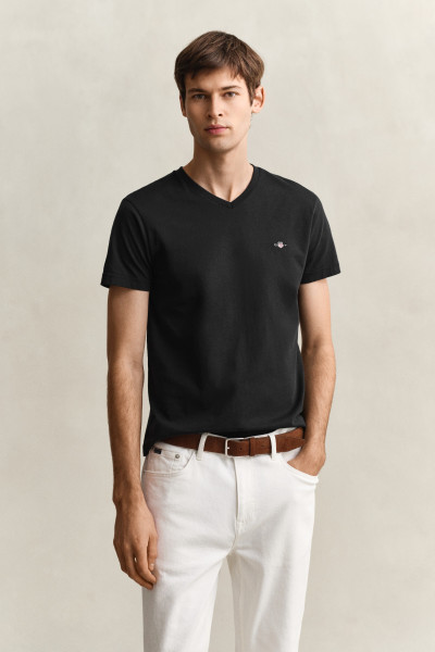 PÓLÓ GANT SLIM SHIELD V-NECK T-SHIRT - Kép 1