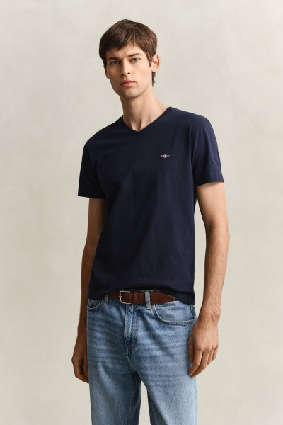 PÓLÓ GANT SLIM SHIELD V-NECK T-SHIRT - Kép 1