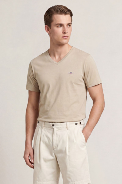 PÓLÓ GANT SLIM SHIELD V-NECK T-SHIRT - Kép 1