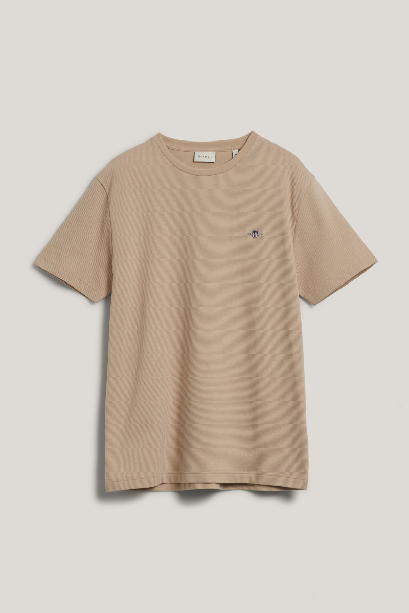 E-shop TRIČKO GANT TEXTURE SS T-SHIRT DRY SAND