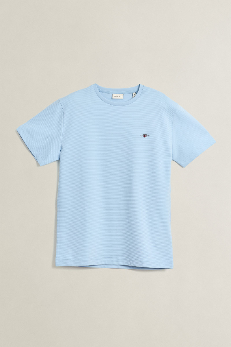 E-shop TRIČKO GANT TEXTURE SS T-SHIRT FRESH BLUE