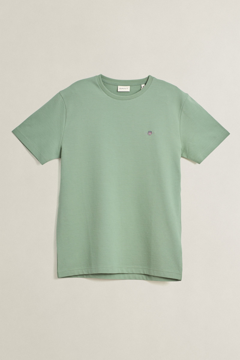 E-shop TRIČKO GANT TEXTURE SS T-SHIRT KALAMATA GREEN