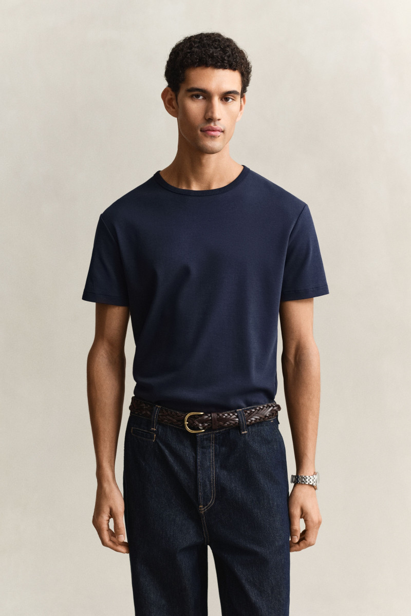 E-shop TRIČKO GANT INTERLOCK SS TSHIRT EVENING BLUE