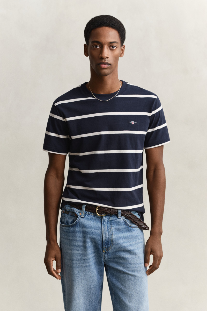 E-shop TRIČKO GANT STRIPED SS TSHIRT EVENING BLUE