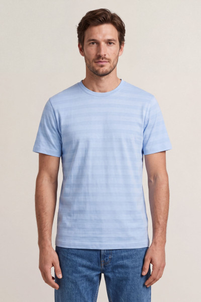 TRIČKO GANT TEXTURE STRIPE SS TSHIRT - Fotografia č. 1