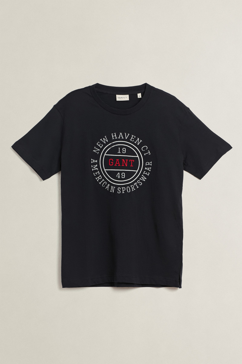 E-shop TRIČKO GANT GRAPHIC SS TSHIRT BLACK