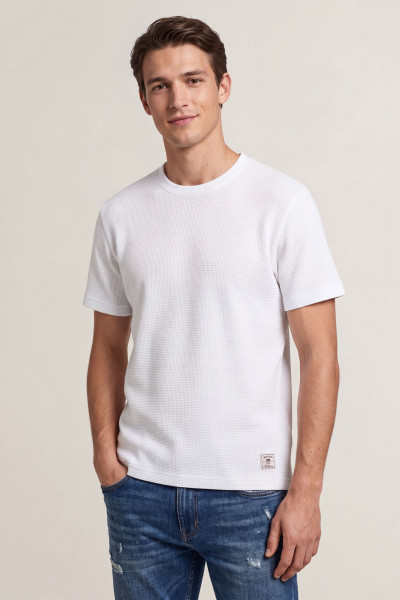 TRIČKO GANT WASHED WAFFLE SS TSHIRT - Fotografia č. 1