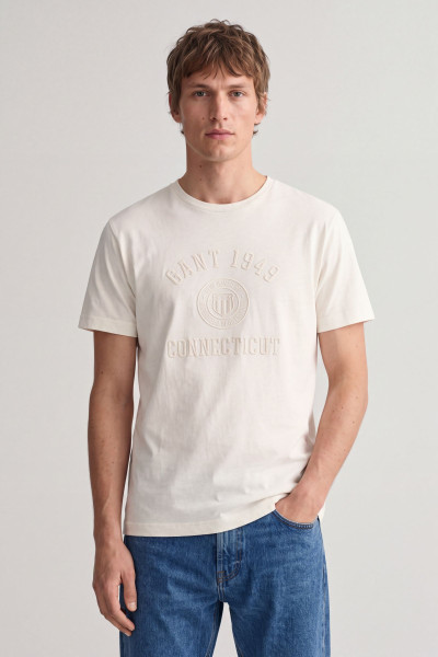 TRIČKO GANT TONAL EMBROIDERED SS TSHIRT - Fotografie č. 1