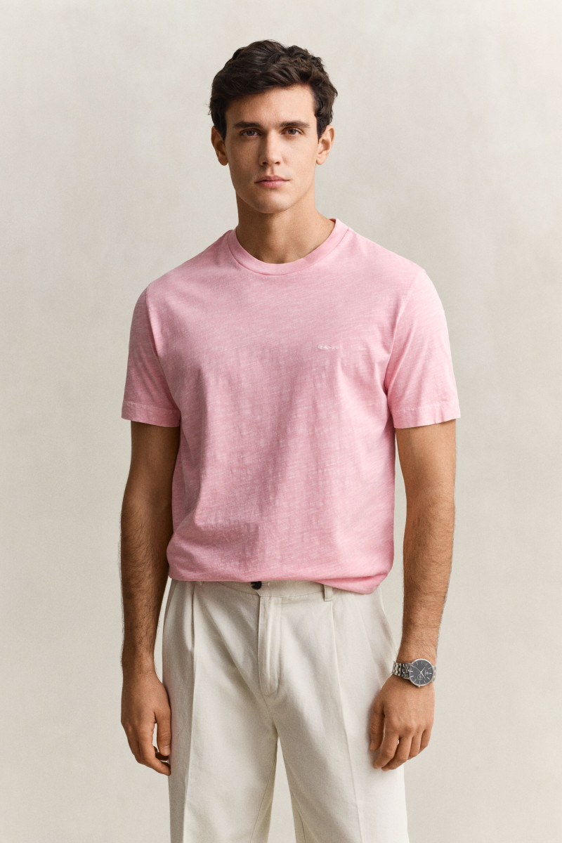 E-shop TRIČKO GANT WASHED SLUB SS TSHIRT WASHED PINK