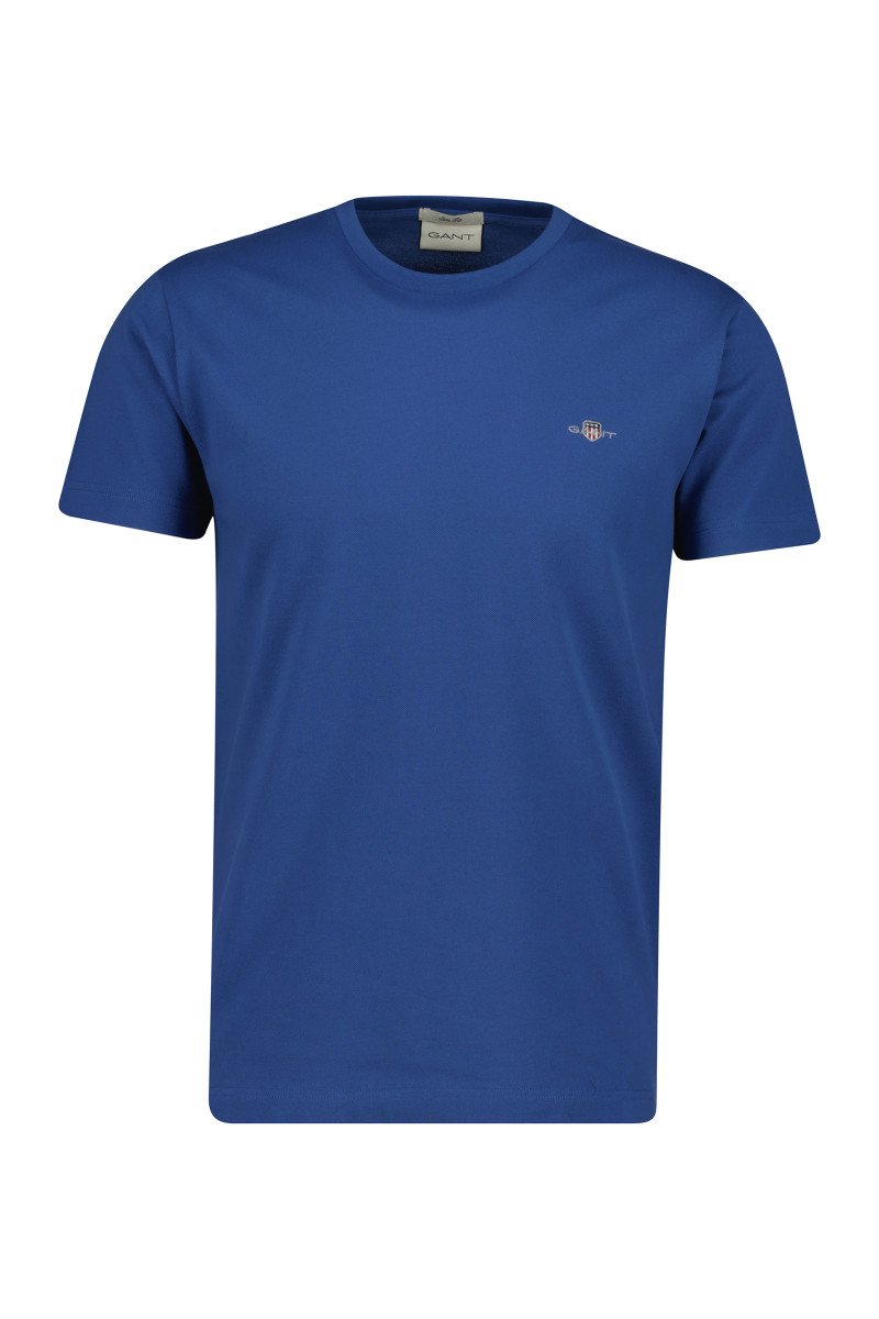 TRIČKO GANT SLIM PIQUE SS T-SHIRT VINTAGE BLUE