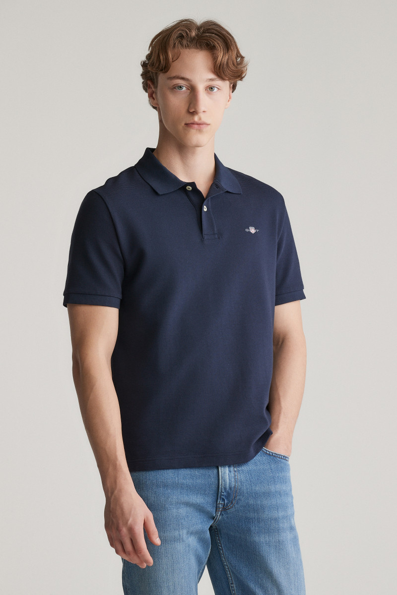 POLOKOŠILE GANT TEXTURED POLO EVENING BLUE