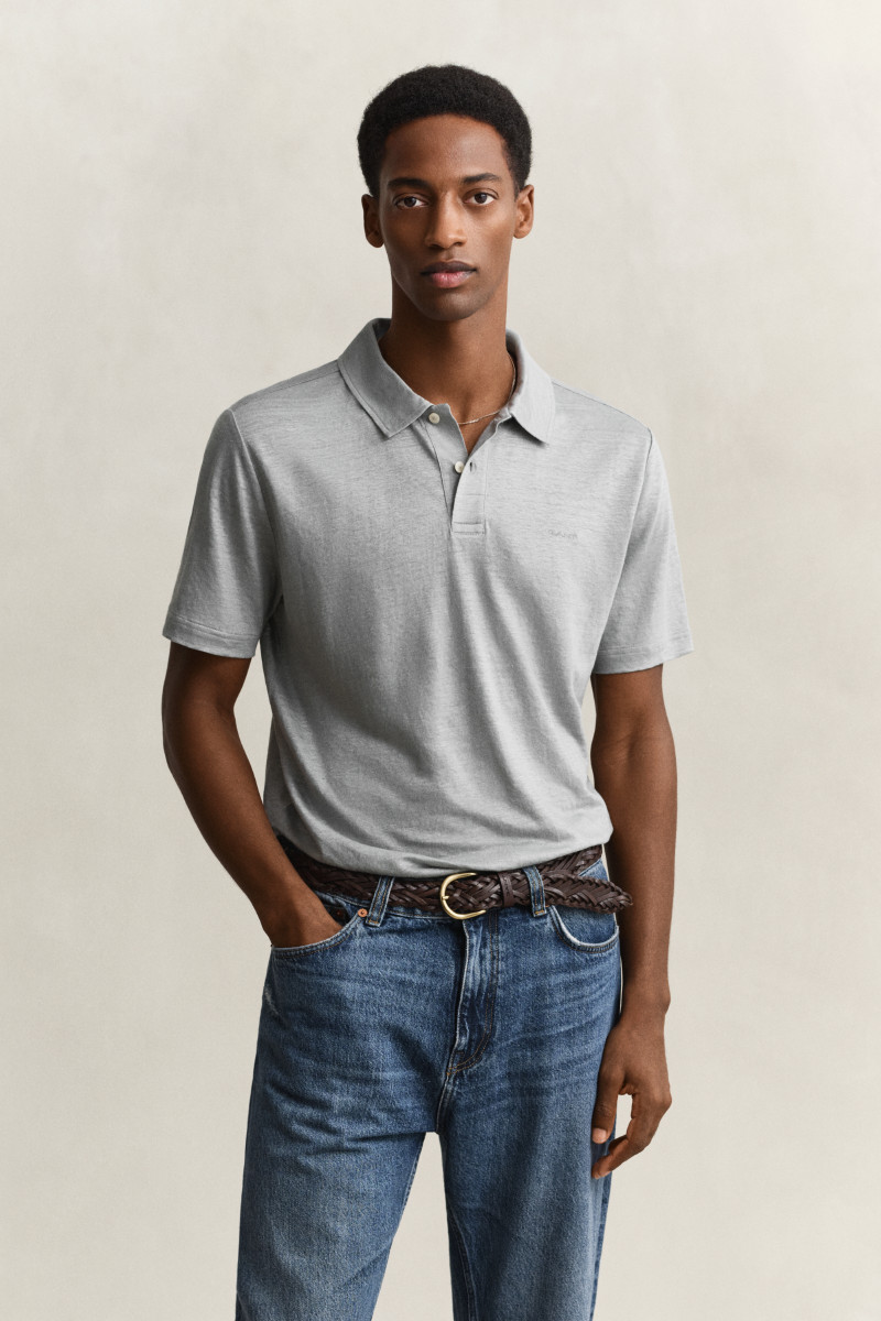 E-shop POLOKOŠILE GANT LINEN SS POLO CERAMIC GREY