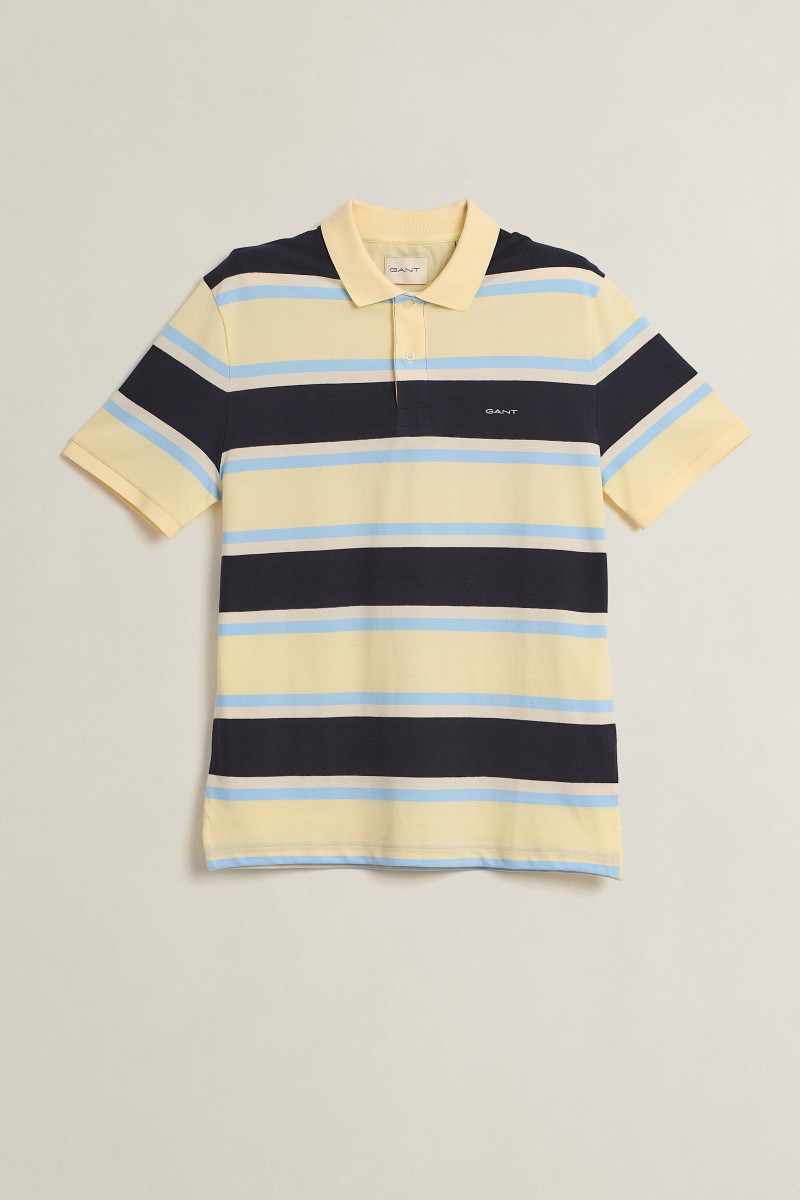 E-shop POLOKOŠILE GANT MULTISTRIPE SS POLO VANILLA YELLOW