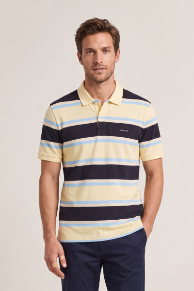 PÓLÓ GANT MULTISTRIPE SS POLO - Kép 1