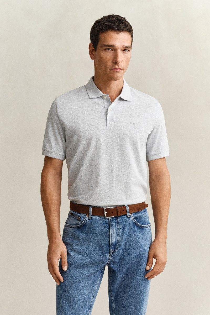 E-shop POLOKOŠILE GANT 2 TONE SS POLO GREY MELANGE