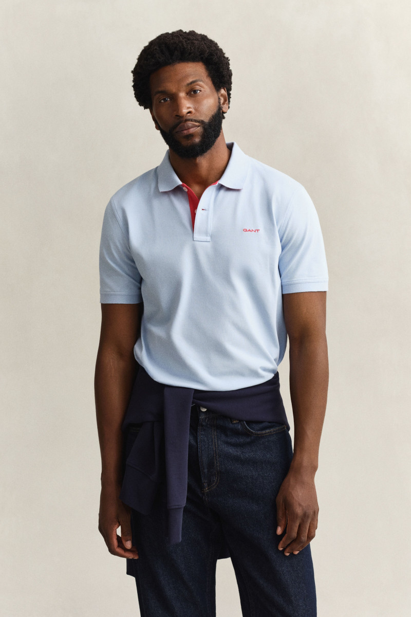 E-shop POLOKOŠILE GANT REG CONTRAST PIQUE SS POLO FRESH BLUE