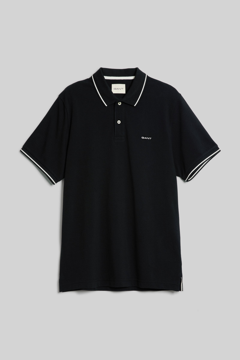 POLOKOŠILE GANT TIPPING SS PIQUE POLO BLACK