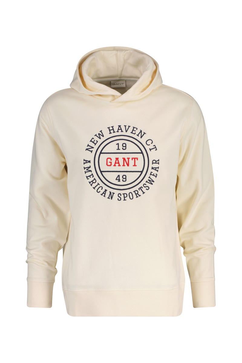 MIKINA GANT GRAPHIC HOODIE CREAM