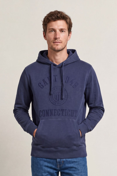 MIKINA GANT TONAL EMBROIDERY HOODIE - Fotografia č. 1