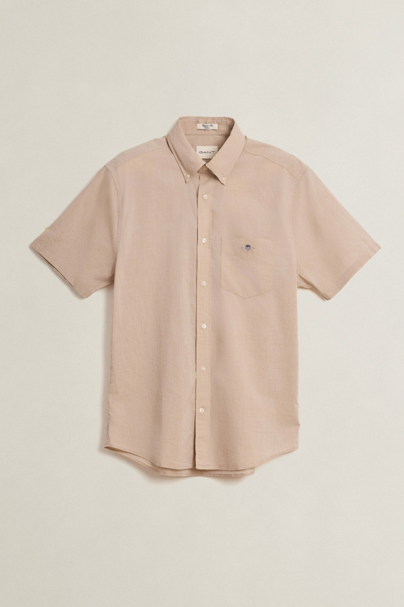 E-shop KOŠILE GANT REG CLASSIC POPLIN SS SHIRT OAT BEIGE