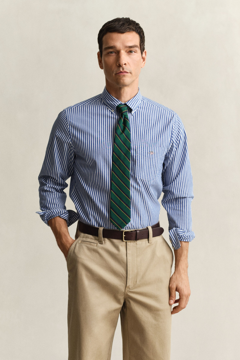 E-shop KOŠILE GANT REG CLASSIC POPLIN STRIPE SHIRT COLLEGE BLUE