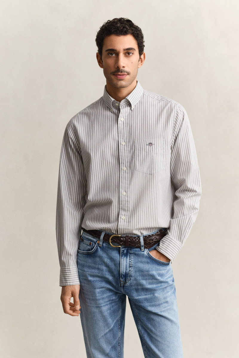 E-shop KOŠILE GANT REG CLASSIC POPLIN STRIPE SHIRT LIGHT PUTTY