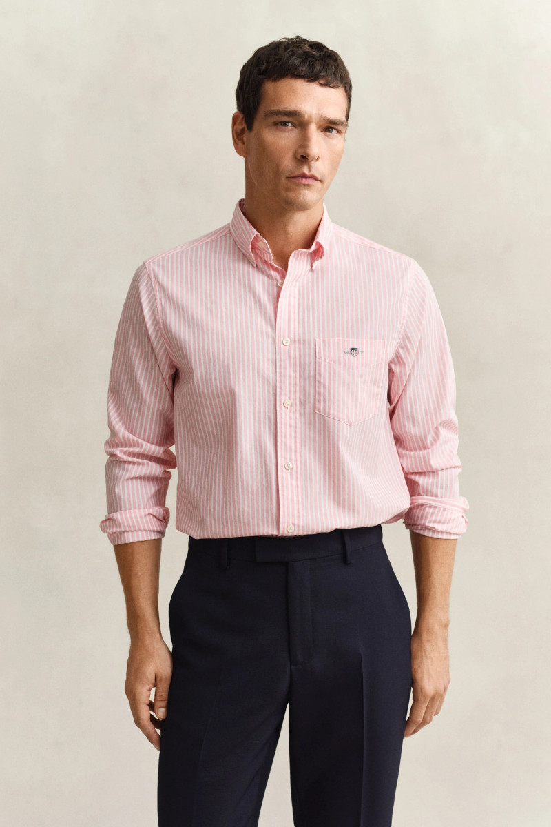 E-shop KOŠILE GANT REG CLASSIC POPLIN STRIPE SHIRT WASHED PINK