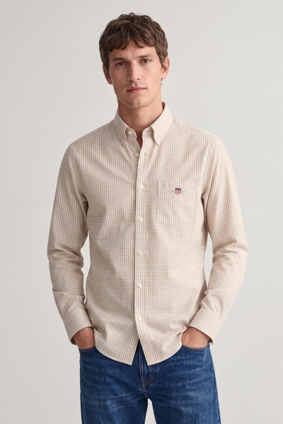 KOŠEĽA GANT REG CLASSIC POPLIN GINGHAM SHIRT - Fotografia č. 1