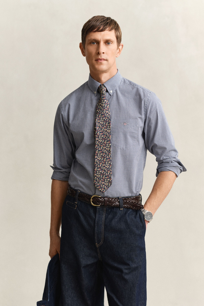 E-shop KOŠILE GANT REG CLASSIC POPLIN GINGHAM SHIRT PERSIAN BLUE