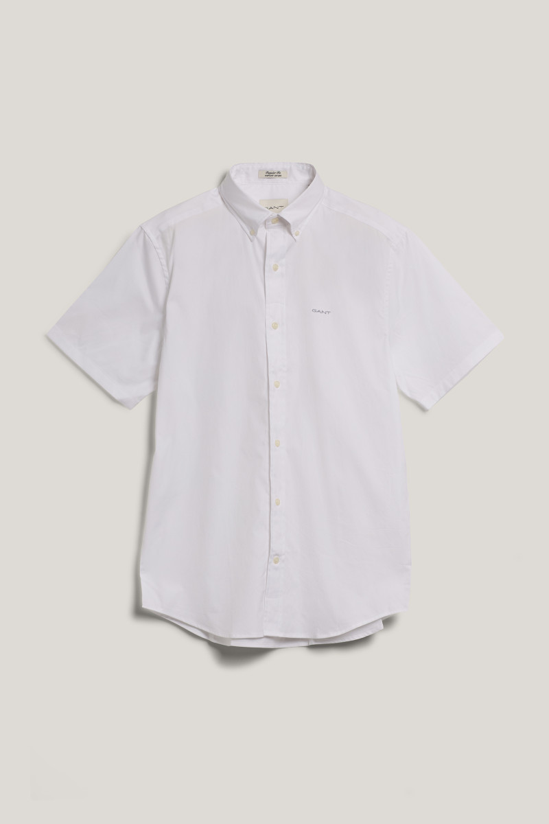 KOŠILE GANT REG PINPOINT OXFORD SS SHIRT WHITE