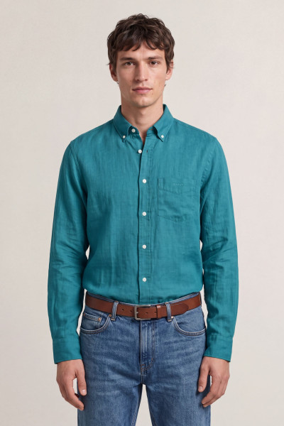 KOŠILE GANT REG GMNT DYED LINEN SHIRT - Fotografie č. 1