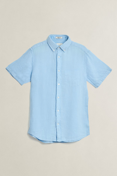 KOŠILE GANT REG GMNT DYED LINEN SS SHIRT - Fotografie č. 1