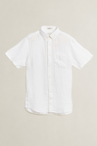 KOŠILE GANT REG GMNT DYED LINEN SS SHIRT - Fotografie č. 1