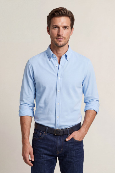KOŠEĽA GANT REG JERSEY PIQUE STRETCH SHIRT - Fotografia č. 1