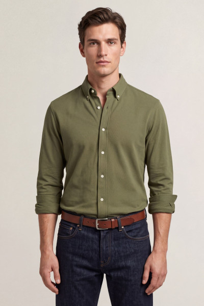 KOŠEĽA GANT REG JERSEY PIQUE STRETCH SHIRT - Fotografia č. 1
