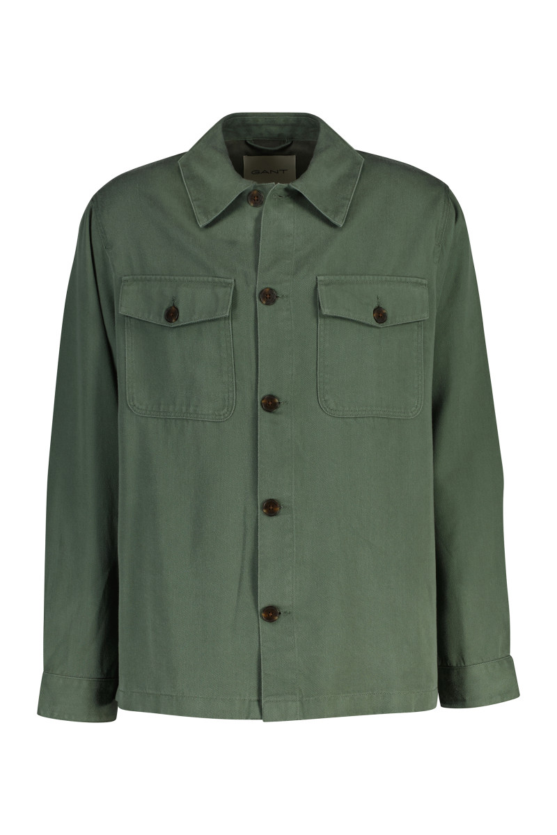 KOŠILE GANT REG LYOCELL OVERSHIRT LIGHT PUTTY