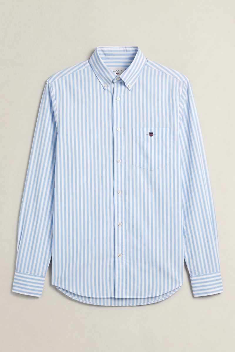 KOŠEĽA GANT REG CLASSIC POPLIN STRIPE SHIRT SKY BLUE