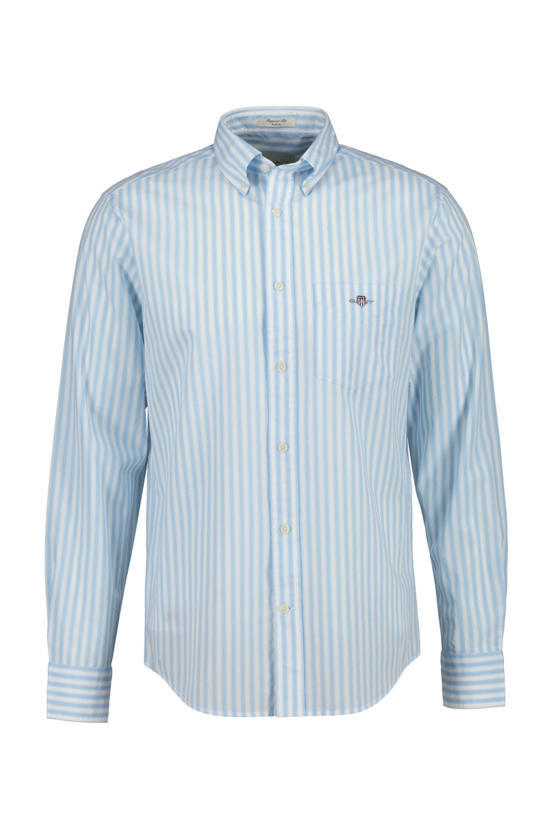 KOŠILE GANT REG CLASSIC POPLIN STRIPE SHIRT SKY BLUE